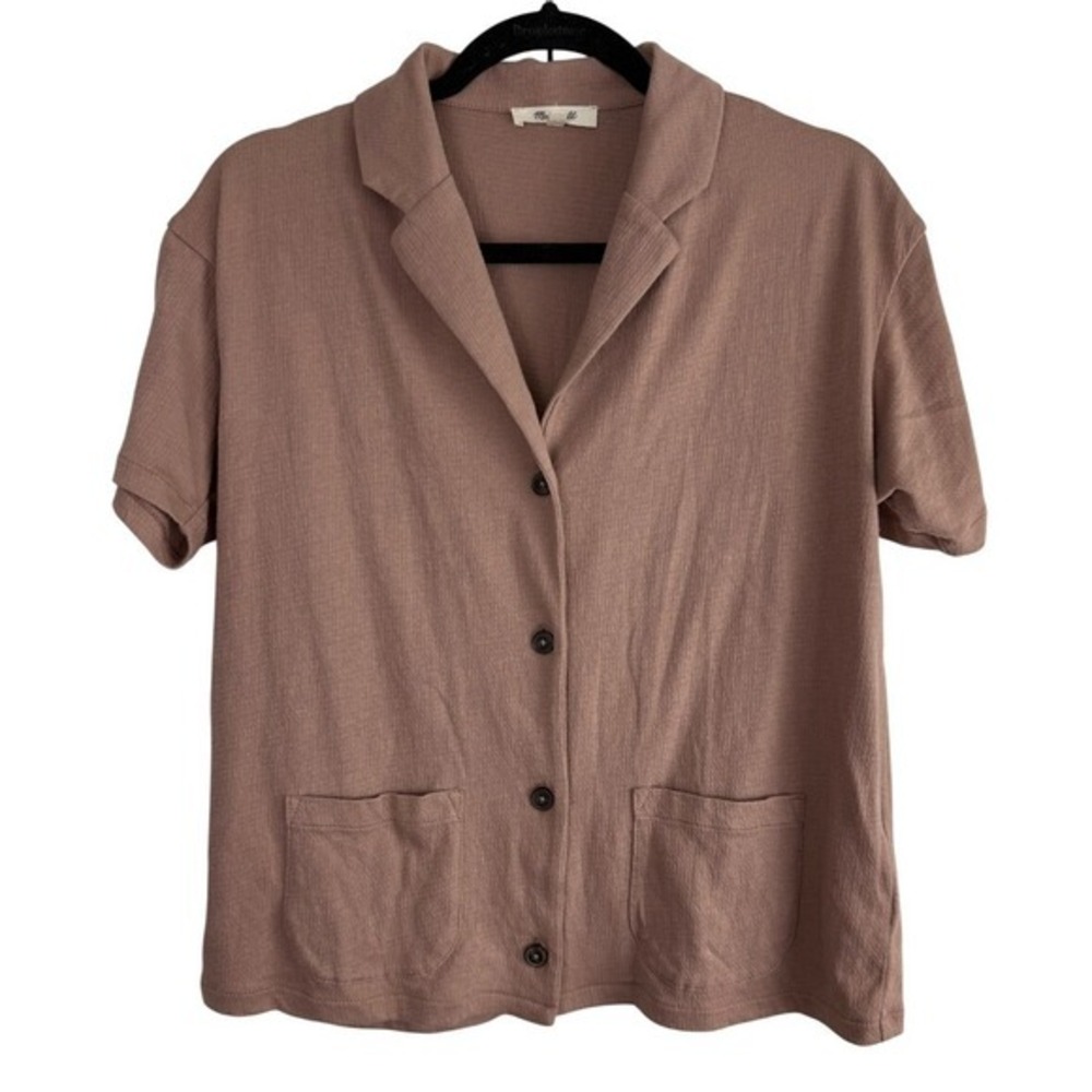 Madewell Relaxed Button-Down‎ Short Sleeve Shirt Collared Size XS